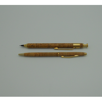 code 071822/23- CorK  leather pen and automatic pencil set