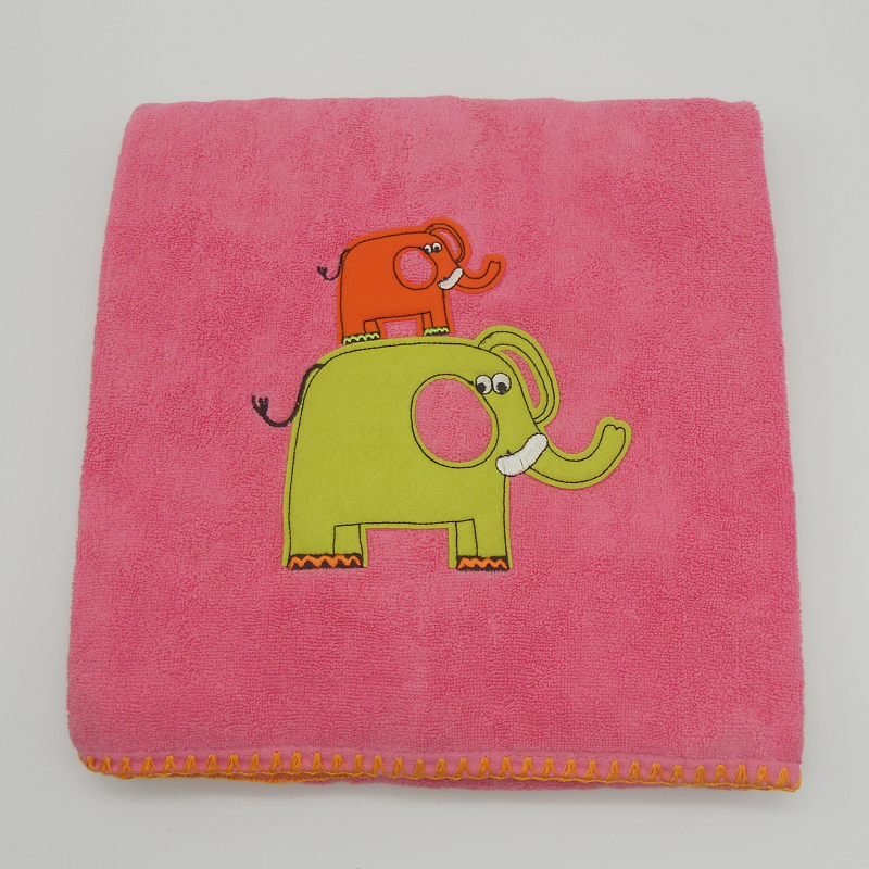code 050009-LBB-RP - Bath towel 70x140 - elephant - pink
