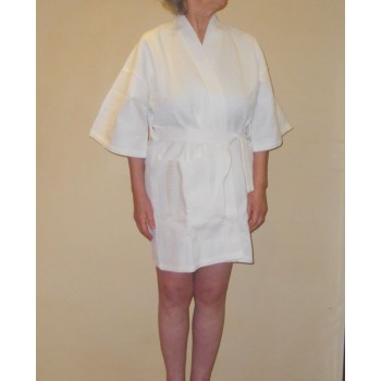 ref.050811-BR-S - Kimono em piqué branco - S