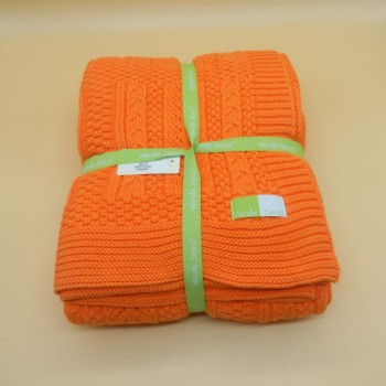code 050015-130x170-LA- Throw blanket - "Zázá" - orange