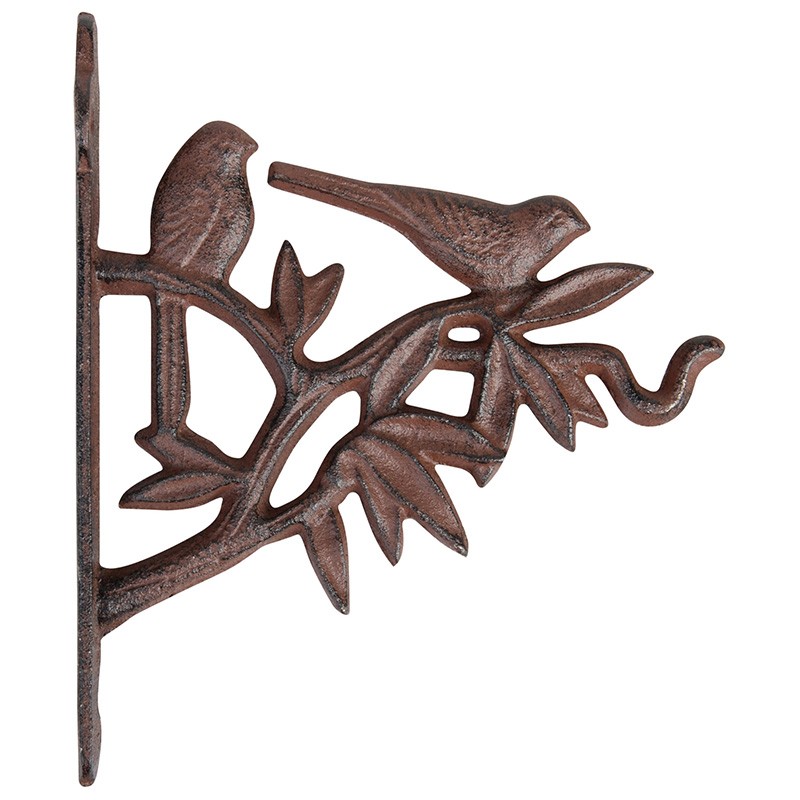 code DCT-BR03 - Cast iron basket hanging hook - 2 Birds on the branch