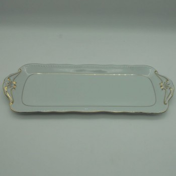 code 900032- Tart ear tray  - White and Gold