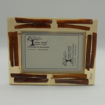 code 039214 - Natural resin straight picture frame - small 1 - cinnamon