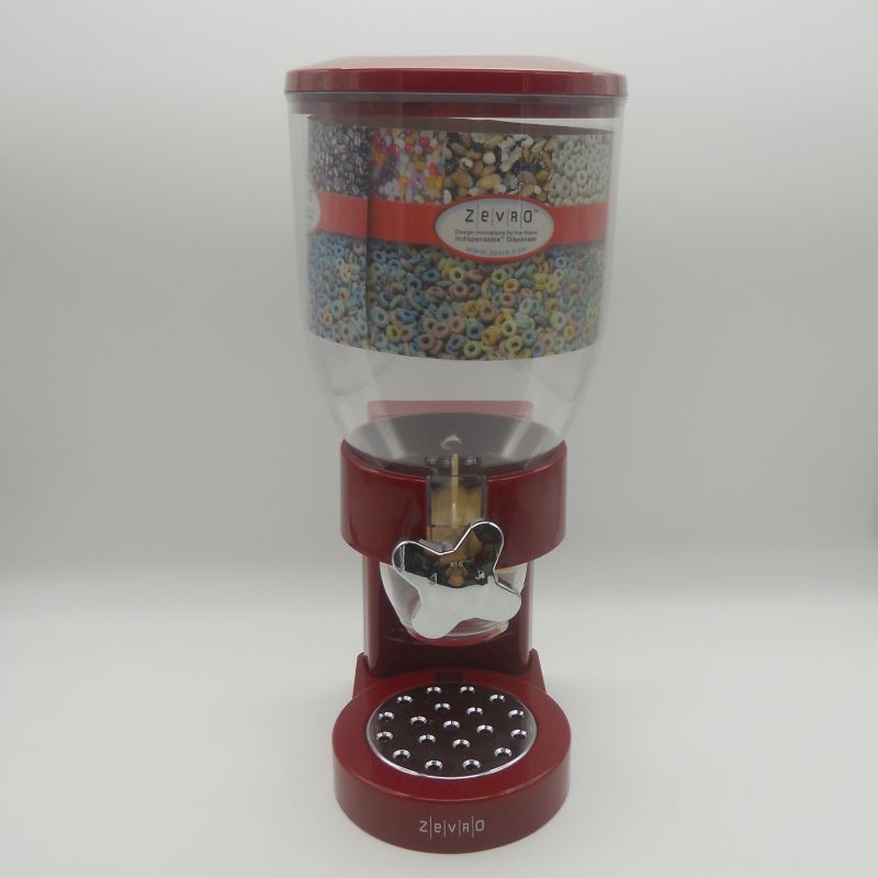 code 033071 - Countertop cereal dispenser - red with cromed tap
