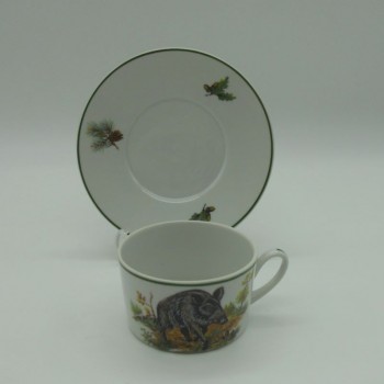 code 800054-J - Tea cup and matching saucer - boar