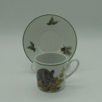 code 800058-J - Coffee cup and matching saucer - boar