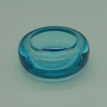 ref.015207-AZ-Porta tealight em vidro colorido - conjunto de 4 - azul
