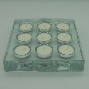 ref.015218-00 - Porta tealight múltiplo (9 ) - transparente