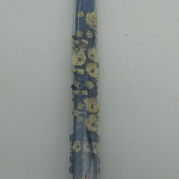 code 049069 -  Candleholder candle - blue with yellow flowers - detail