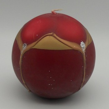 ref.049002-Vela bola vermelha com um diamante-desenho