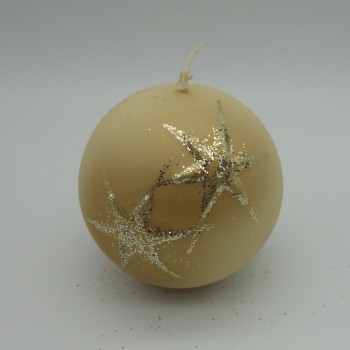 code 049005 - Ball candle with golden stars