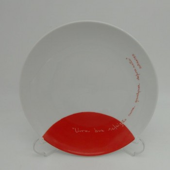 code 800353-EV-F2 - Plate with text from Socrates - red