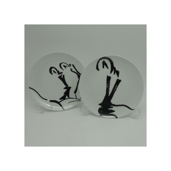code 040017 - Plate 21 cm - Alter - set of 2 (assorted)