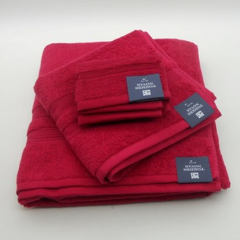 code 050277-LBA/TR/TA-GB - 3 Pc Bath towel set - Elegance - Cardinal Red