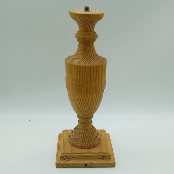 code 070432-NA - Wooden table lamp square base 39,5  - natural