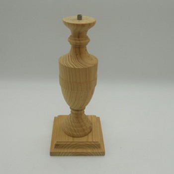 code 070436-NA - Wooden table lamp square base 29,5  - natura