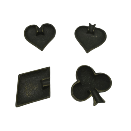 code 034013-OXI-Ashtray ace - set of 4 (oxidized) - assorted-amesa-com.pt