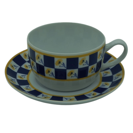 code 800531-AZ - Breakfastcup and matching saucer - blue Aveiro