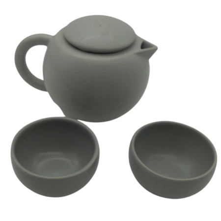 code 036303/2x13-CZ- 2 P Tea set - matt grey (2nd choice)-amesa.com.pt
