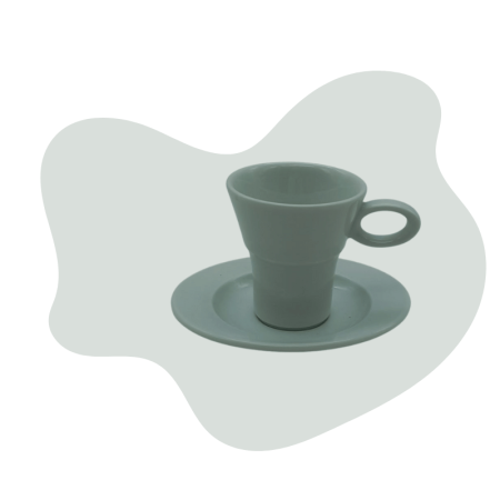 code 100158-BR- Coffeecup with matching saucer - Gourmet