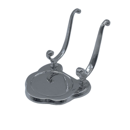 ref.034201-1 - Suporte vintage para pires/chávena de café em latão niquelado-amesa.com.pt