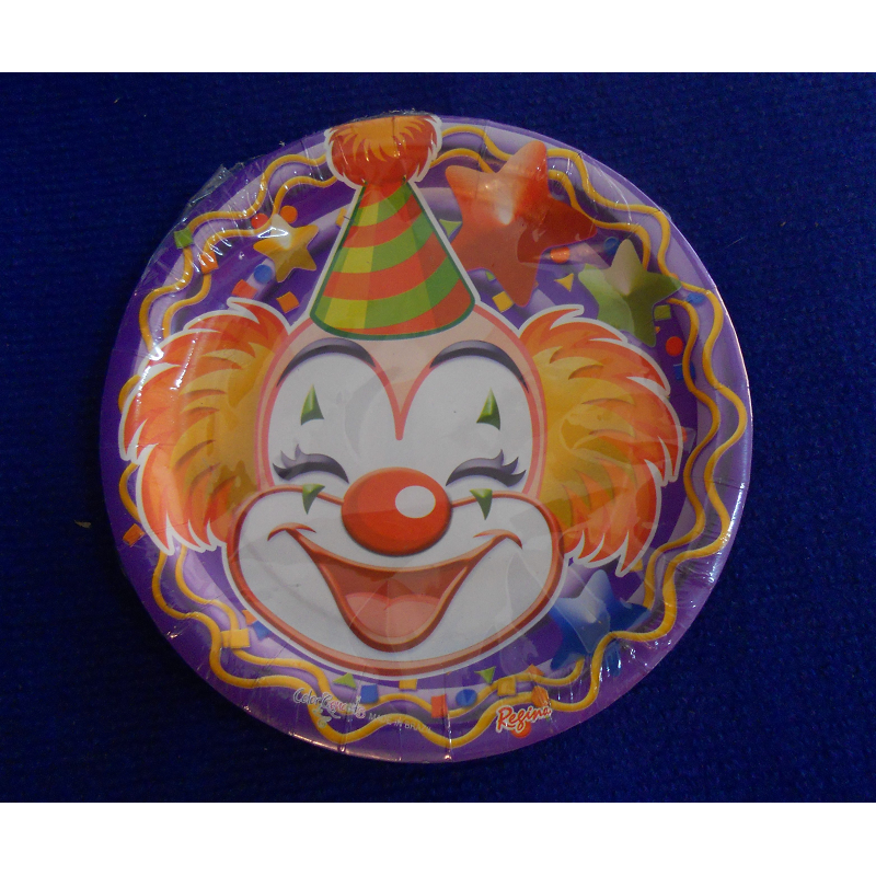 code 073420-  Paper plate Clowns- set of 10